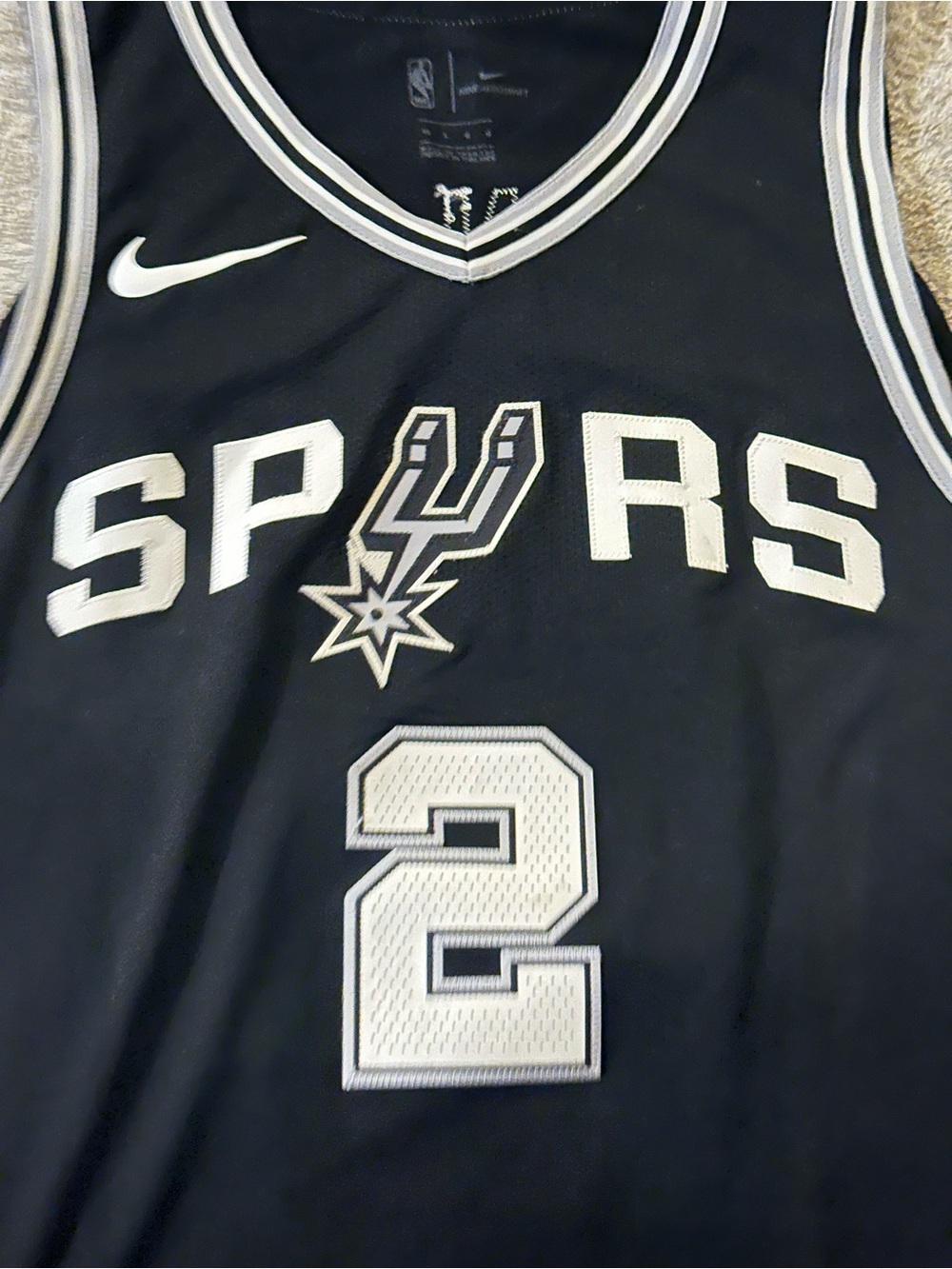 Nike Black NBA Engineered #2 Kawhi Leonard Jersey Patch Detail - Picture 3 of 8